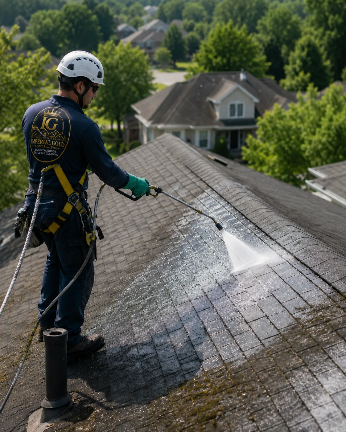 Roof cleaning service