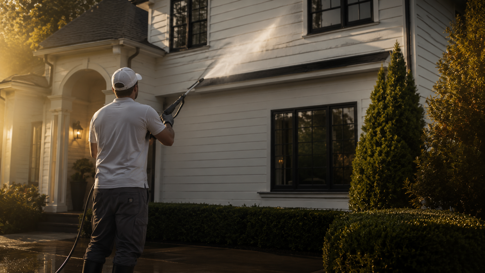 Professional driveway cleaning and concrete cleaning