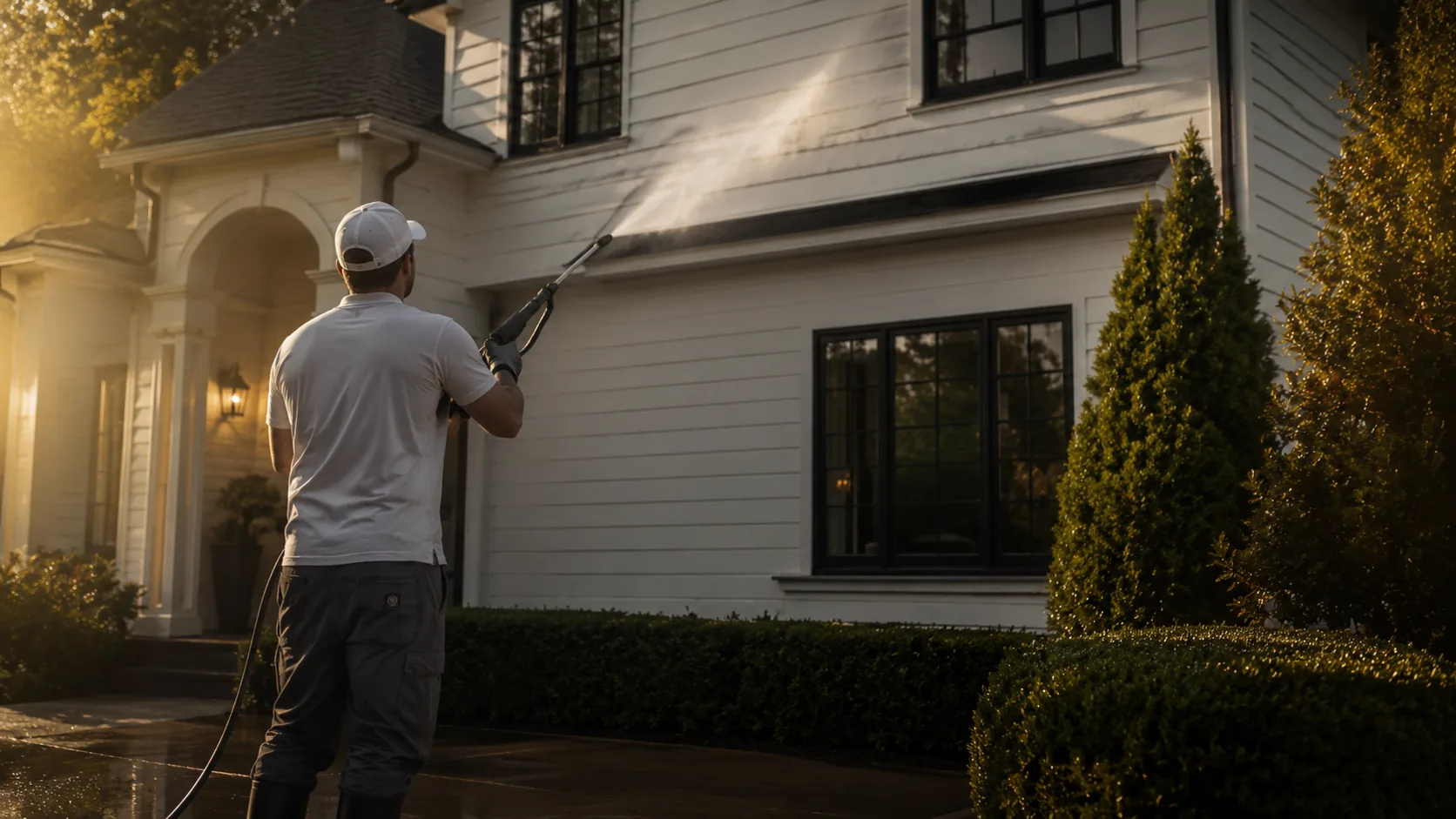Professional house washing exterior cleaning
