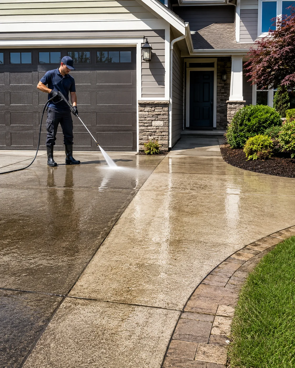 Driveway cleaning service